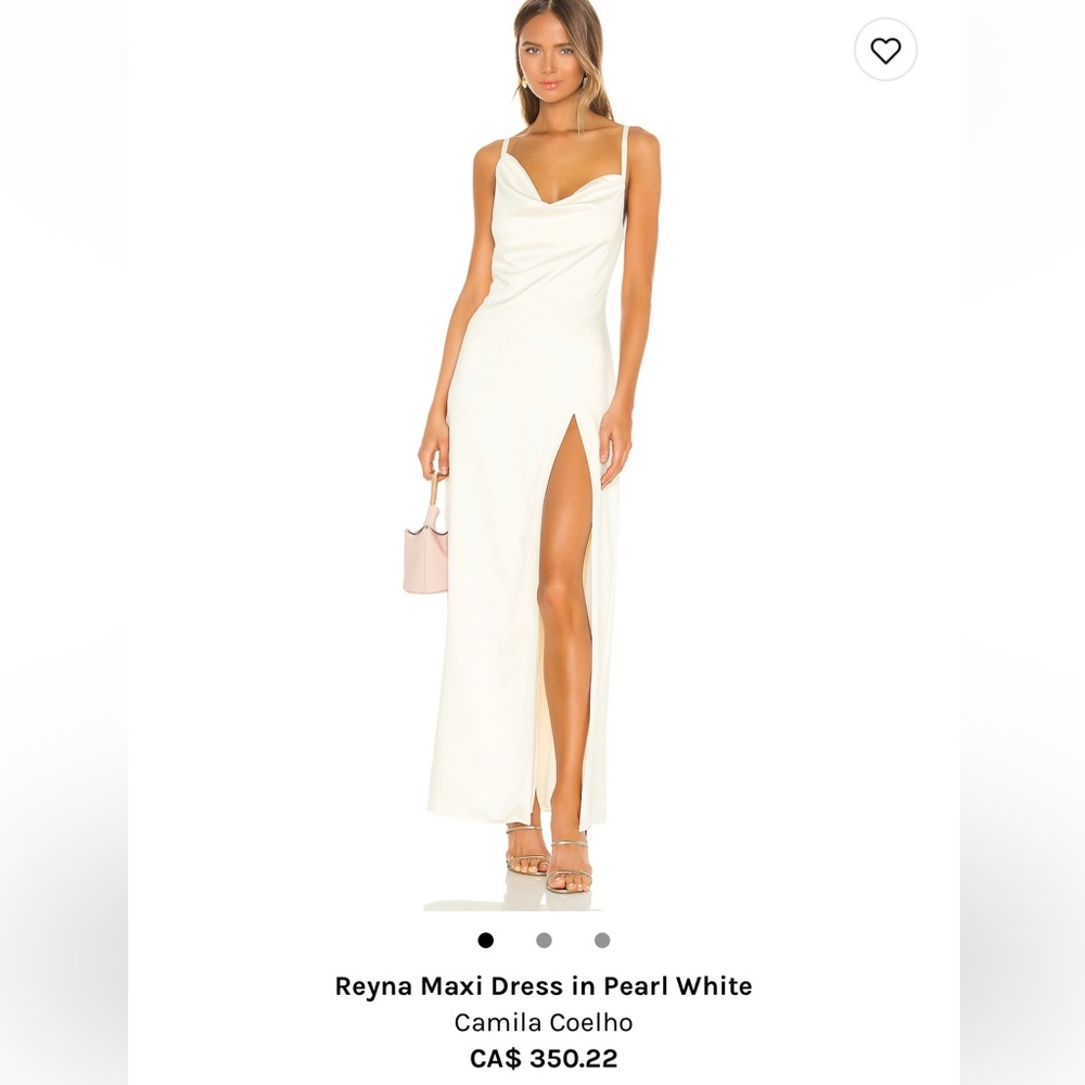 Camila Coelho Pearl White Maxi Dress